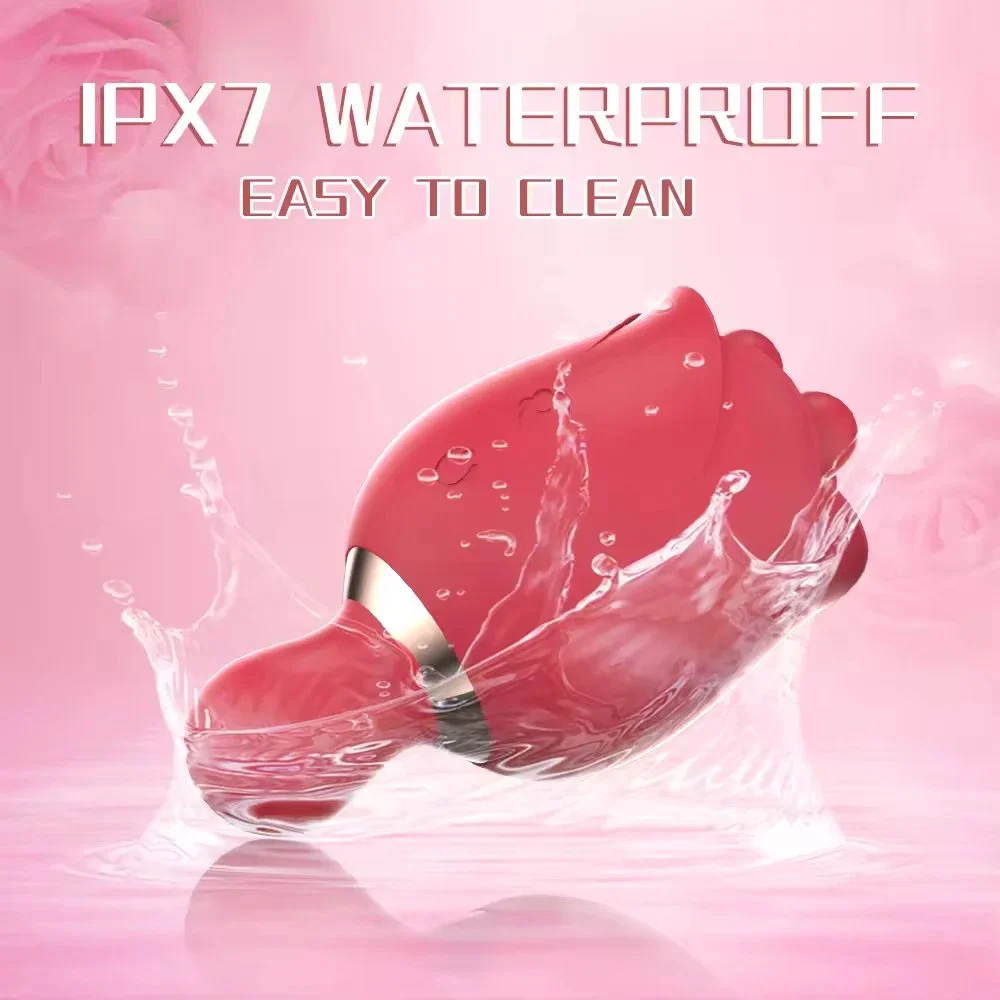 High-quality Wearable Rose Vibrator IPX7 Waterproof USB Rechargeable 10 Frequencies 40dB Noise Latex Clitoris Stimulator Nipple