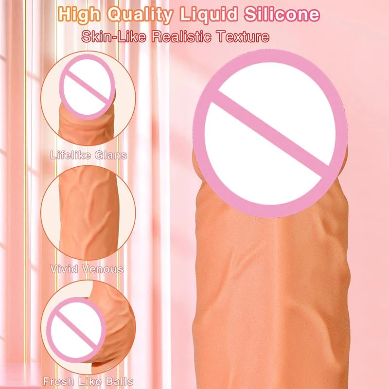 Remote Control G-Spot Clitoral Anal Stimulation Realistic Big Dildo Hands-free Automatic Thrusting Vibrating Sex Dildo Machine