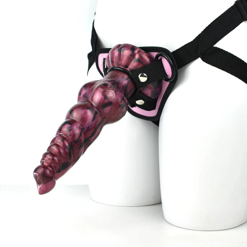 Large Artificial 9.05 Inch Lesbian Strap Dildo Penis Realistic Sex to Toy Chastity Belt for Female