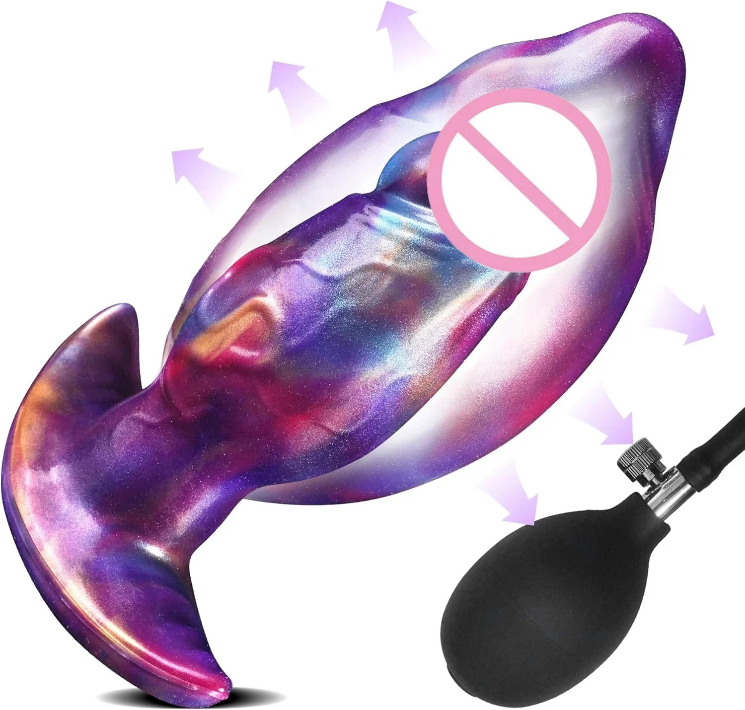 Large Fantasy Monster Alien Anal Dildo Toys Inflatable Butt Plug T-Shape Base Huge Silicone Prostate Toy for Expanding Anal Fun