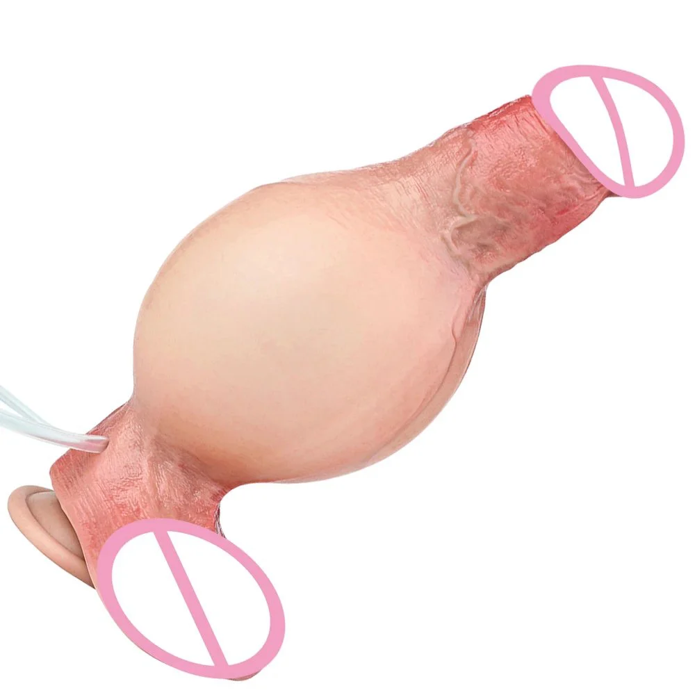 Latest Valentine's Day Gift Inflatable Squirting Skin Dildo Anal Plug Sex Toys Realistic Silicone Inflatable for Woman