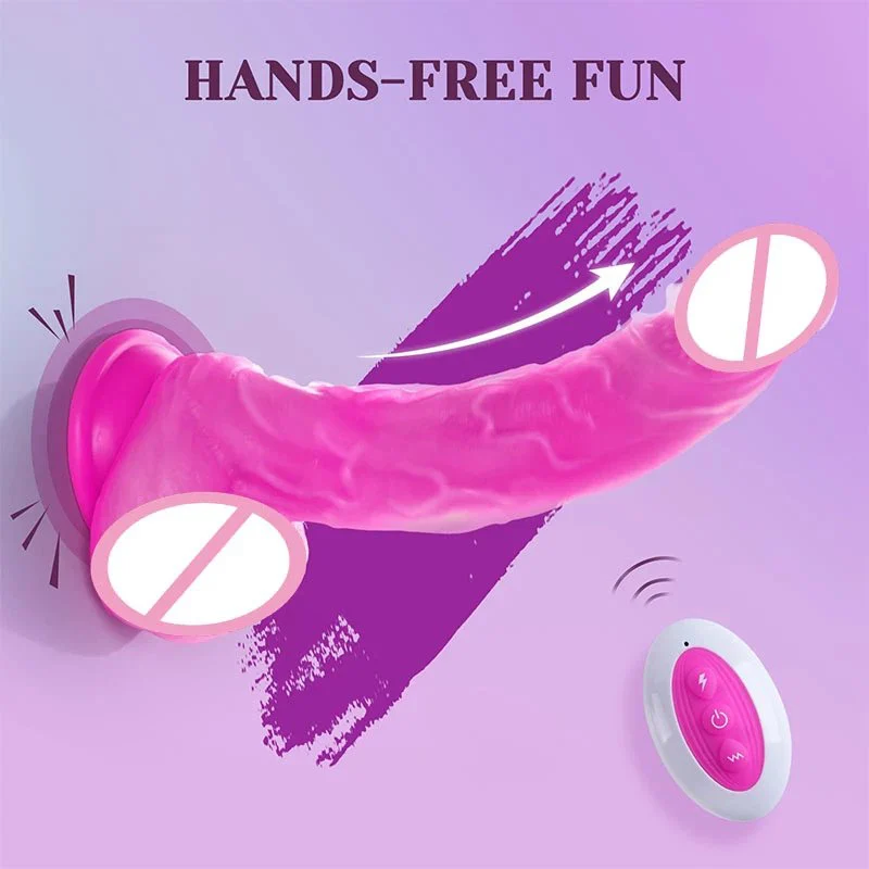 Remote Control Lifelike Warming Moving Realistic Silicone Dildo Heating Function Automatic Thrusting Dildo Vibrator for Women