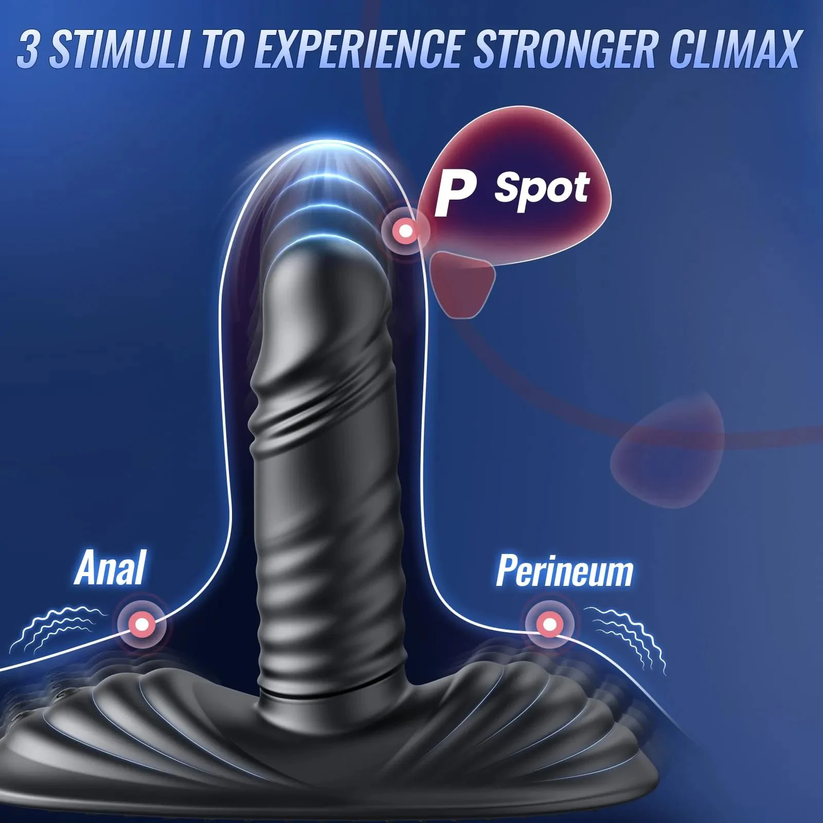 Remote Control Prostate Massager Anal Dildo Grinder Butt Plug Male Sex Toys Sit and Ride Anal Plug G Spot Vibrator for Men Women