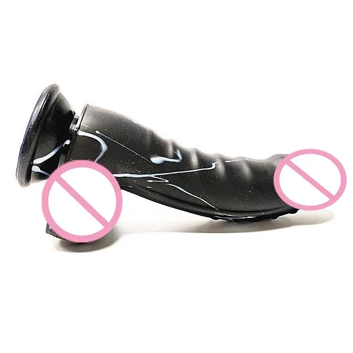 Large Soft Realistic Colored Liquid Silicone Dildo Suction Cup Sex Toys for Women