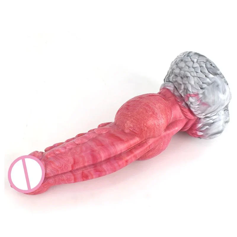 Latest Model Unique Animal Rubber Penis with Suction Cup Unisex Handjob Dildo for Male Female Sexual Party