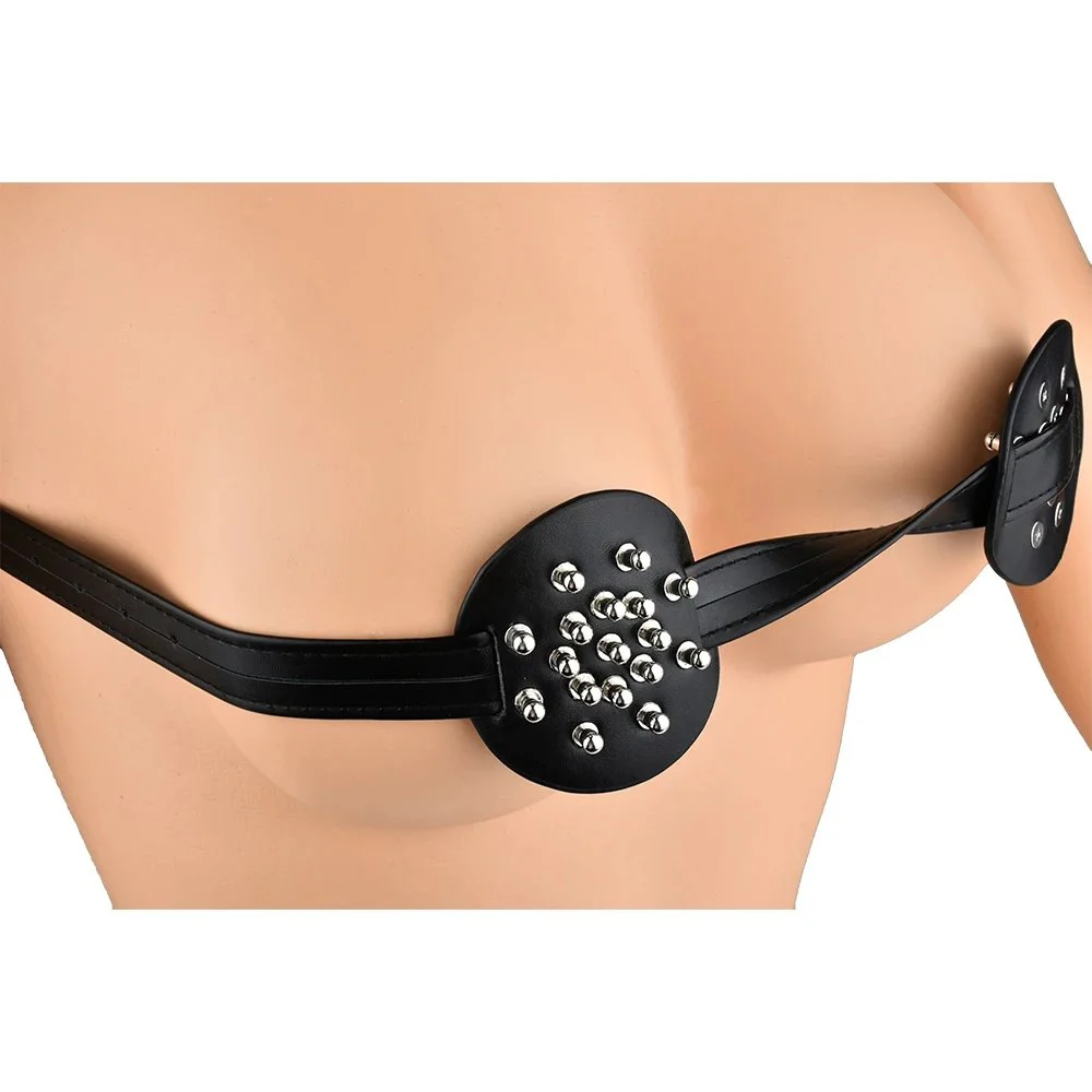 Metal Leather Nipple Clamps Spiked Breast Binder Bra Female Breast Fun Couple Flirting Products Game Sex Toys