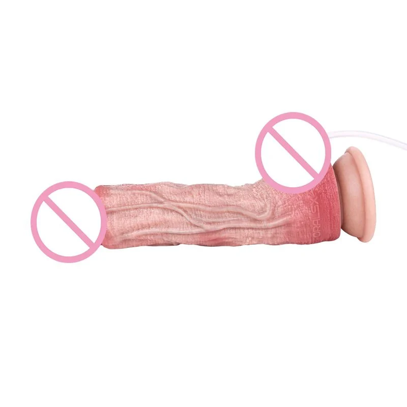 Double-Layer Craftsmanship Simulated Penis with Suction Cup Adult Toy Experience Realistic Squirting Penis