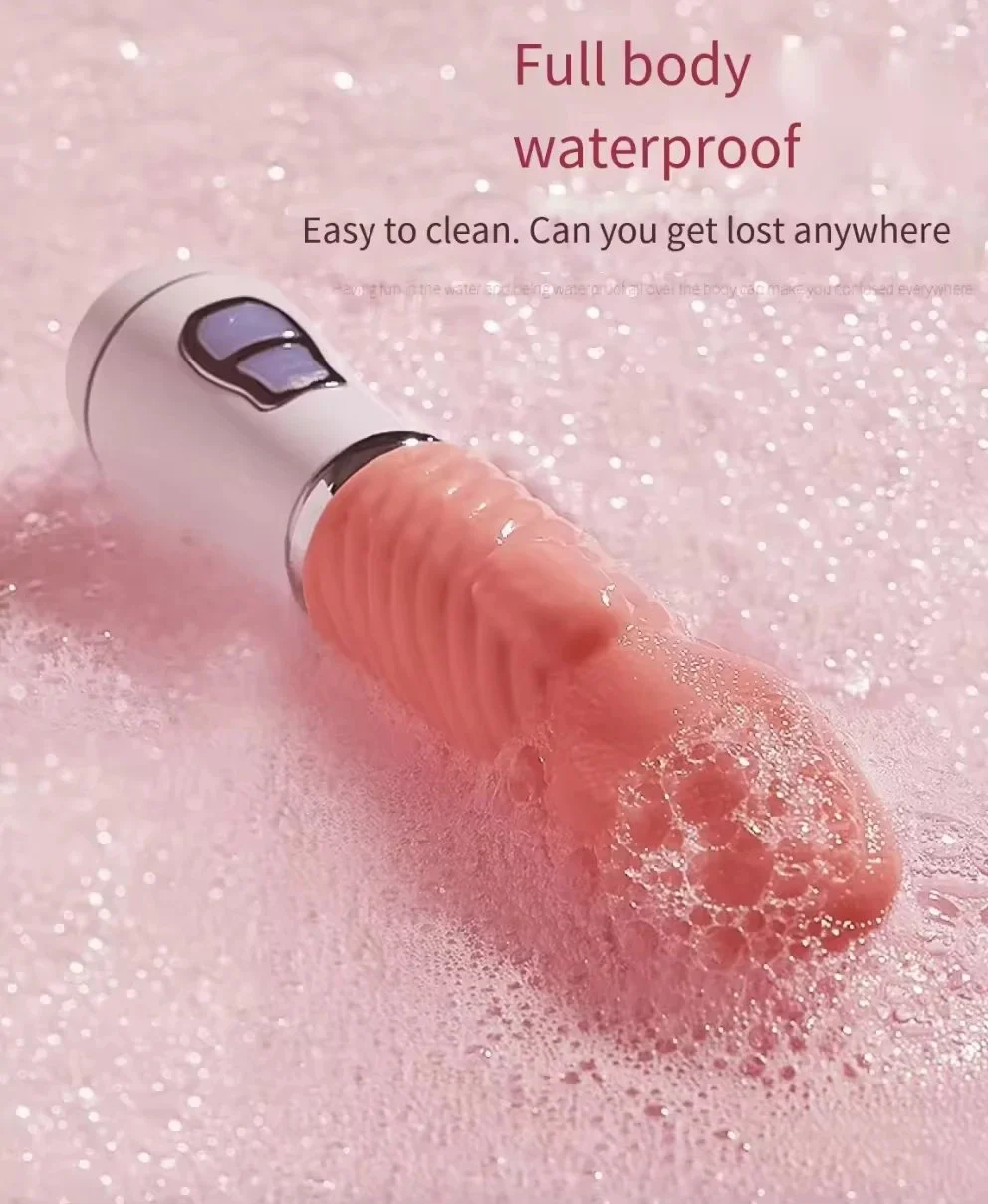Mini Waterproof USB Rechargeable Pink Silicone ABS Female Masturbator Sex Toys Tongue Vibrator Licking Kegel Ball