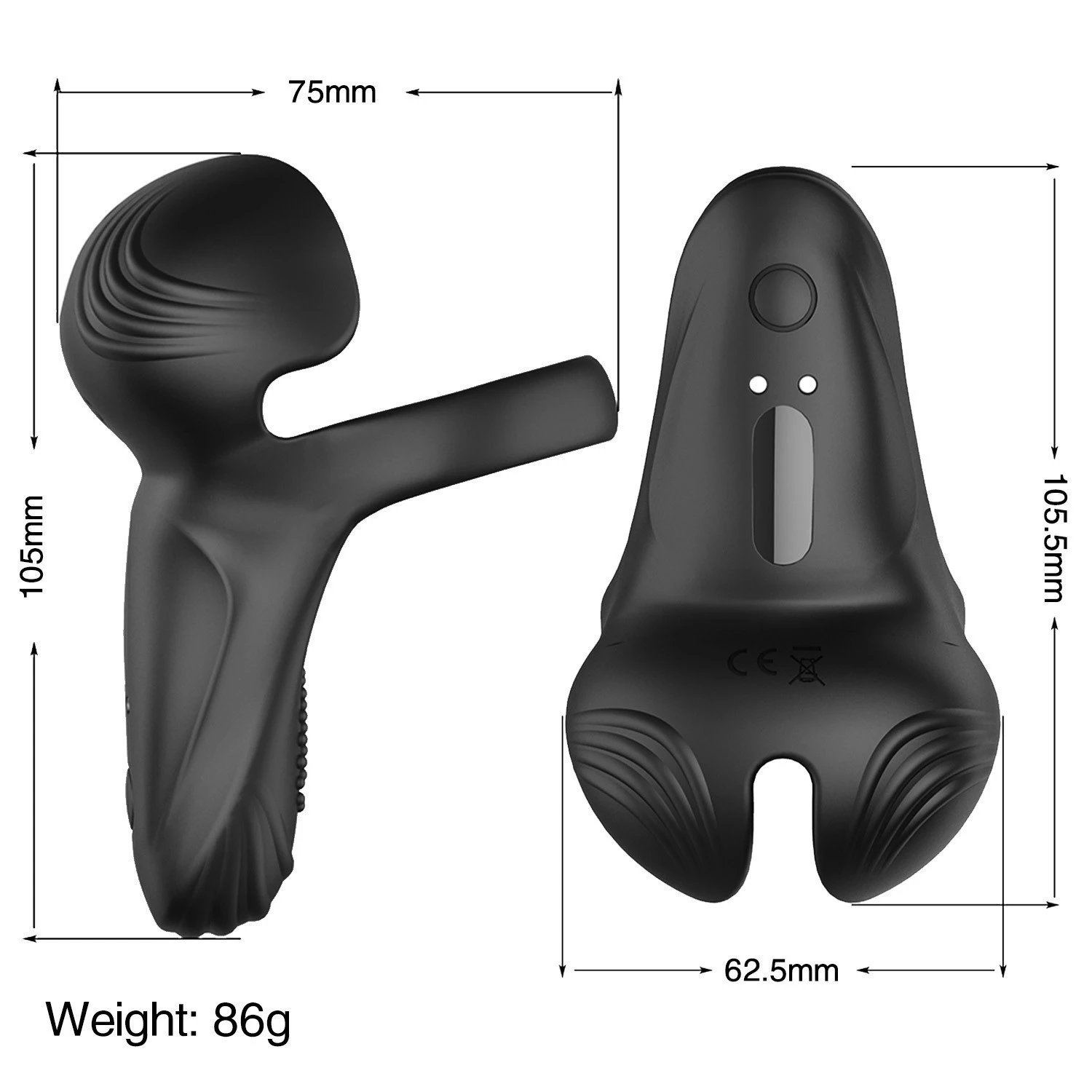 IPX7 Wearable Silicone Electric Stimulate Prostate Massager Remote Control Vibrating Anal Butt Ejaculation Ring Vibrator Adult