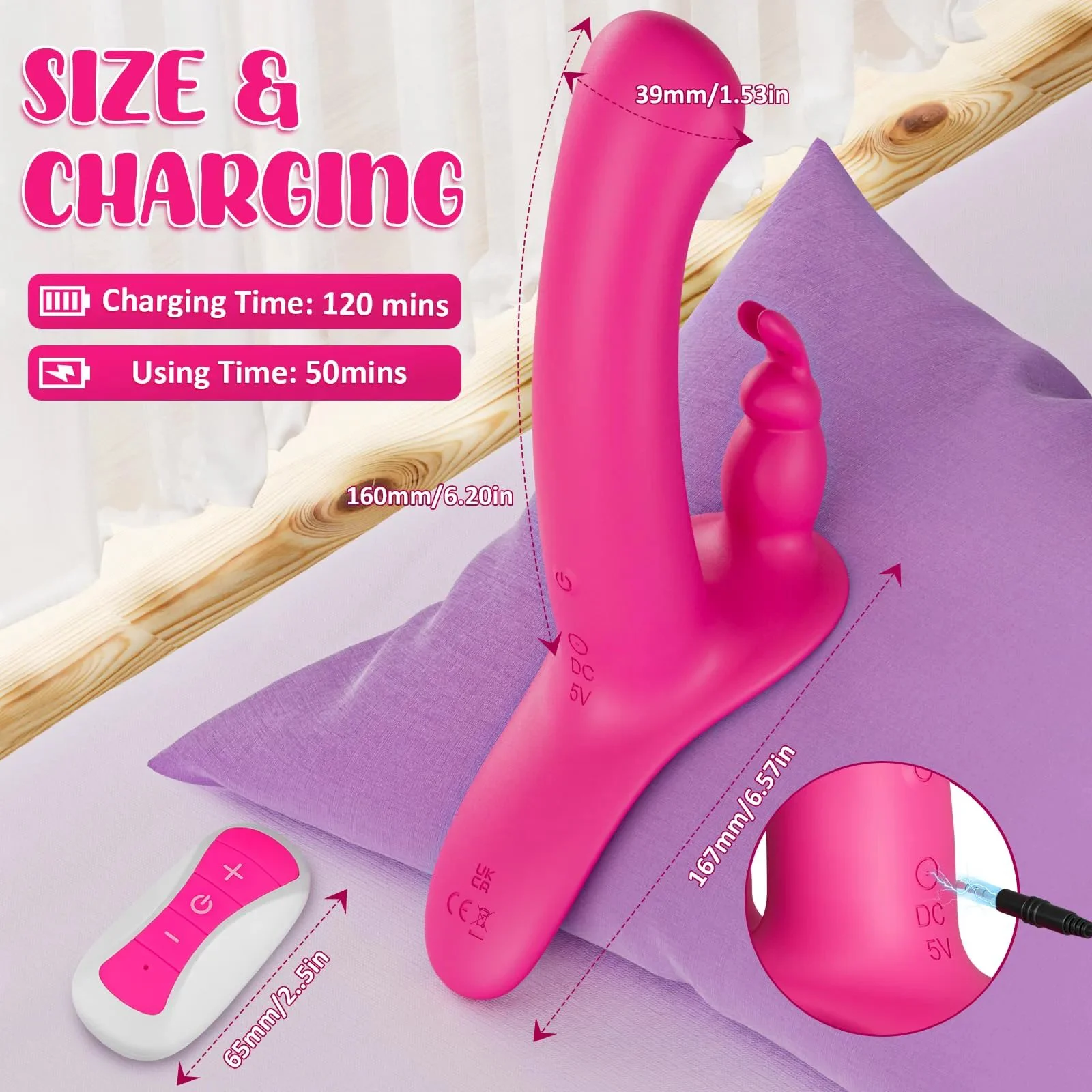 Remote Control Double-Ended Wearable Vibrating Dildo Strapless Strap on Harness Sex Toy Rabbit G Spot Vibrator for Women Lesbian