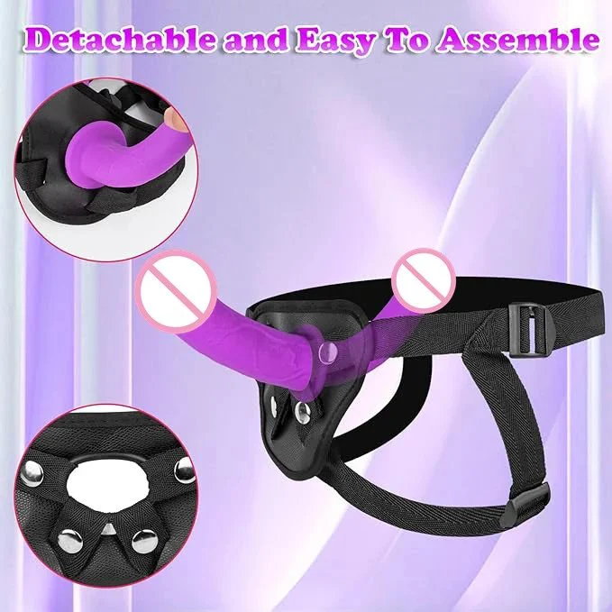 Female Masturbation Double Ended Silicone Dildo Strap on Harness Anal Dildo Women Sex Toys Lesbian