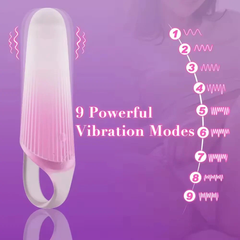 Pink Finger Power Bullet Vibrator Mini Electronic Vibrator Massage Vaginal Vibrating Finger Sleeve