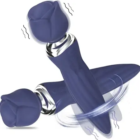 Vibrator Rose Shaped With Two Modes Vibration and Rotation Sexy Toys for Women