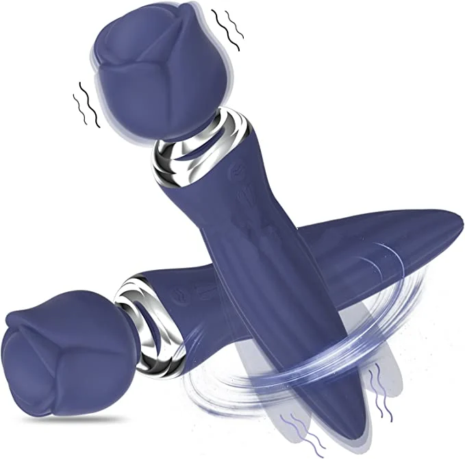 Vibrator Rose Shaped With Two Modes Vibration and Rotation Sexy Toys for Women