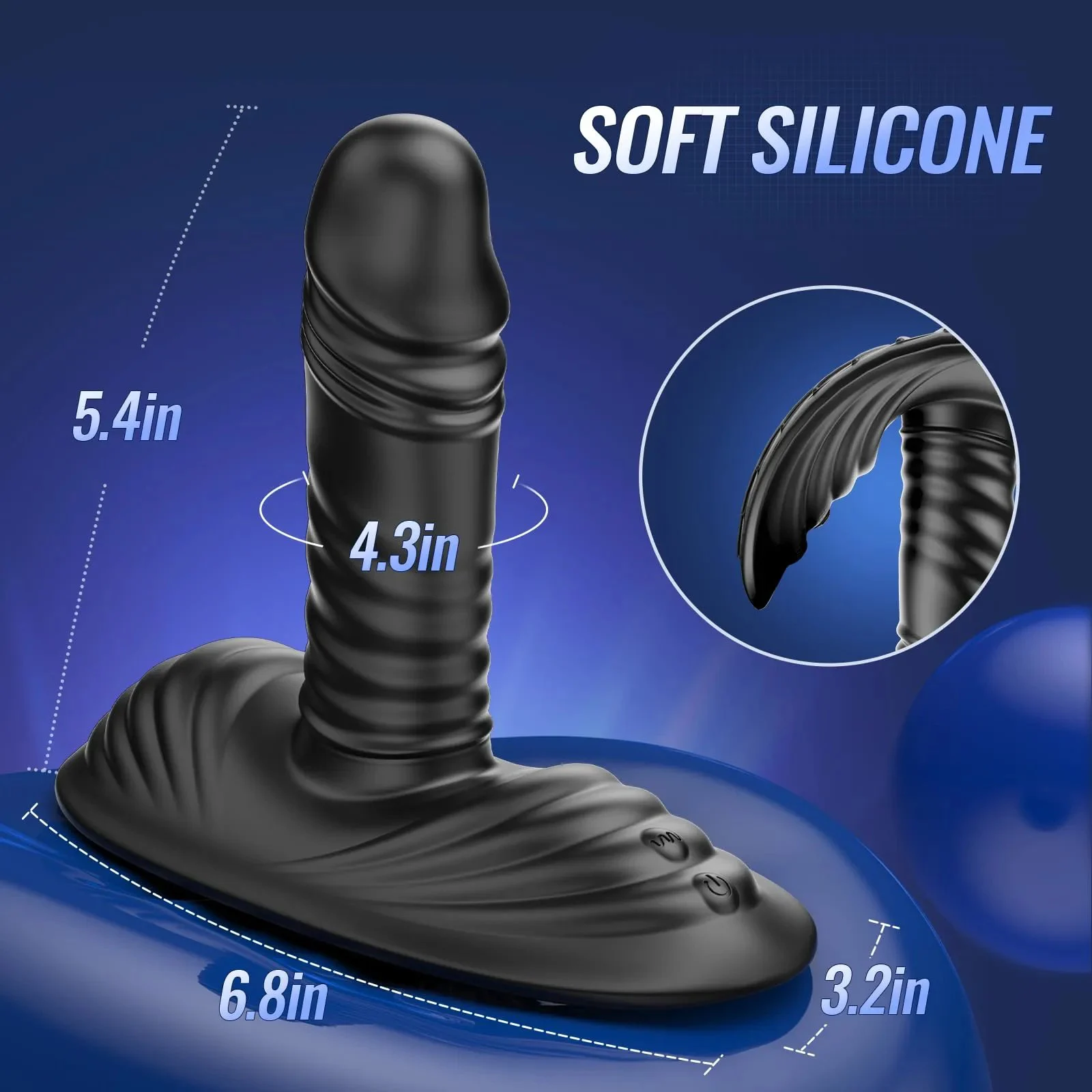 Remote Control Prostate Massager Anal Dildo Grinder Butt Plug Male Sex Toys Sit and Ride Anal Plug G Spot Vibrator for Men Women
