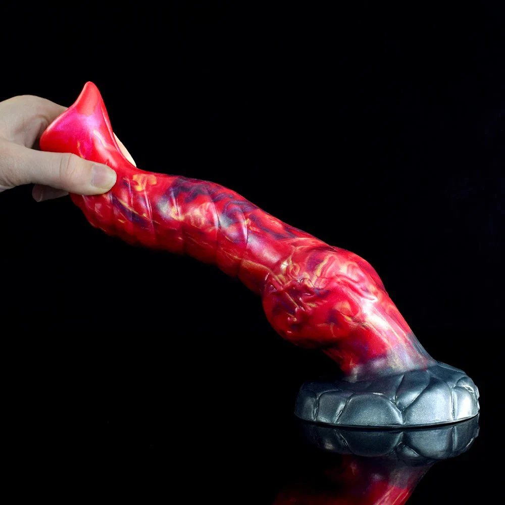 Fire Dragon Monster Dildos Huge Realistic Silicone Sex Toy for Lesbian Woman