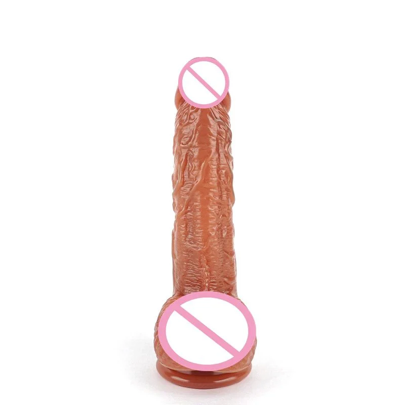Remote Control Realistic Silicone Vibrating Heating Suction Cup Dildo Thrusting Dildo Vibrator Sex Toy Women