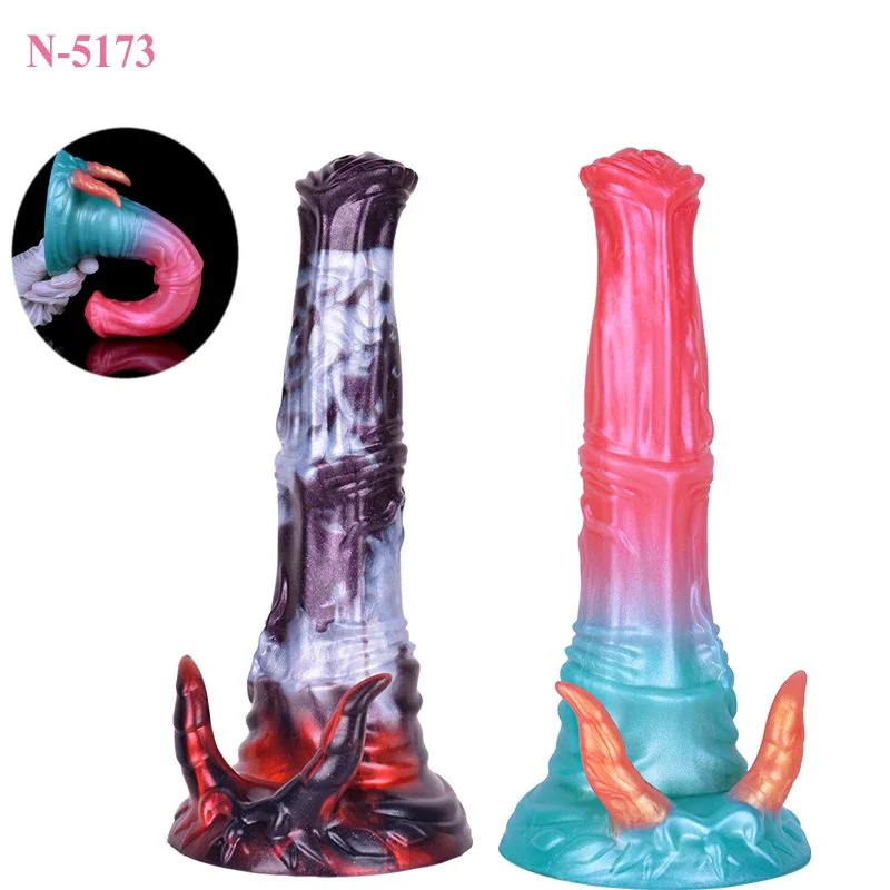 Horse Dildo Sex Toy Two Color Tentacle Dragon Dildo Monster Dildo Anal Plugs Sex Toys for Women alien Cock Toys