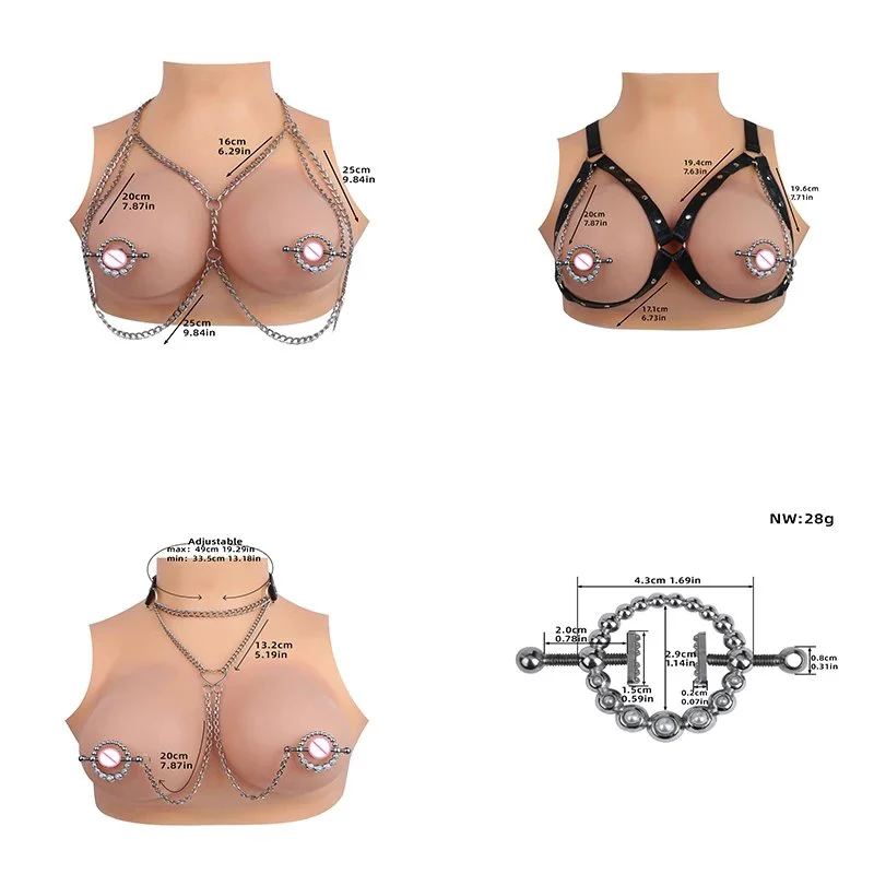Nipple Clamps with Chain Nipple Stimulator Flirting Nipple Clamp Sex Toys for Couple