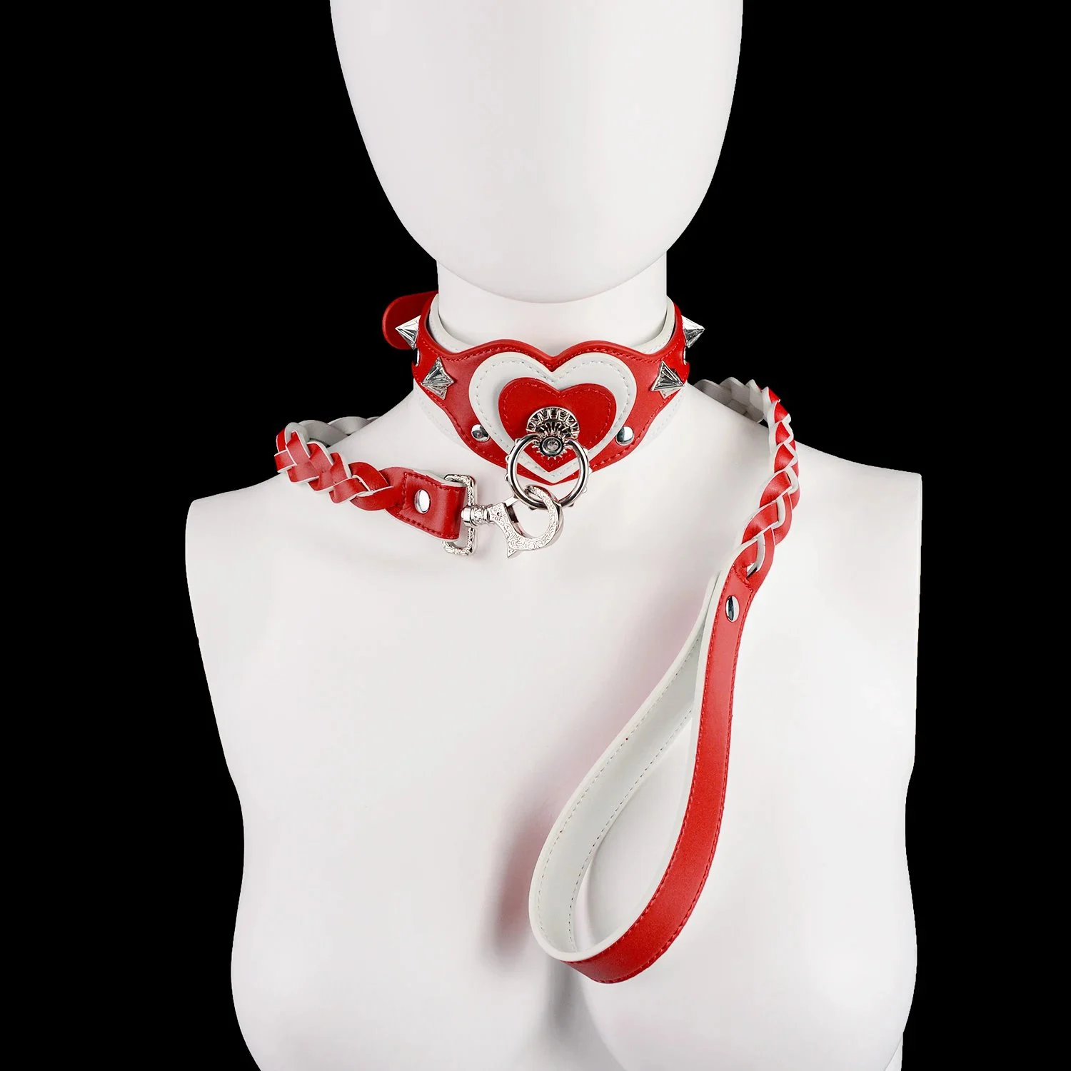 Loyalty Contract Leash Submissive's Game Reward Soft PU Leather Material Punishment Collar for 18+ Couples