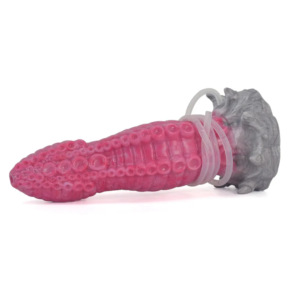 Ejaculating Big Head Octopus Anal Sex Toy Silicone Flexible Fantasy Dildo Tentacle Masturbator for Women Anus Beads Suction