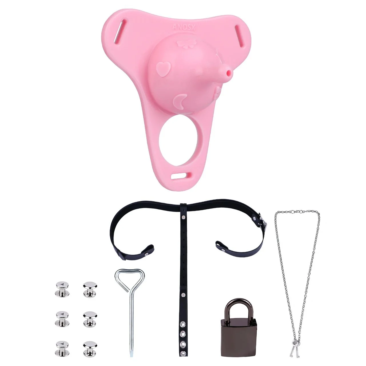 Male Penis Cage with Urination Access Design Safe Silicone Material 2-Way Wearable Male Chastity Device