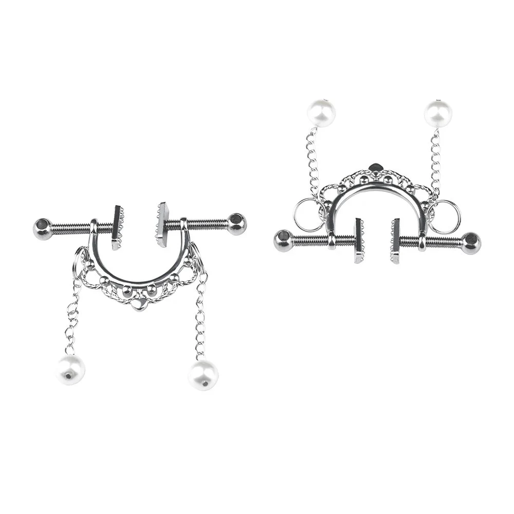 Metal Silver Breast Chain for Women Lesbian Couple Game