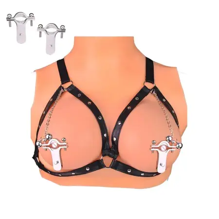 Nipple Play Crystal Chain Nipple Clamps Sex Bondage Leather Breast Restraints Bondage Nipple Clamps Sex Toys for Adult