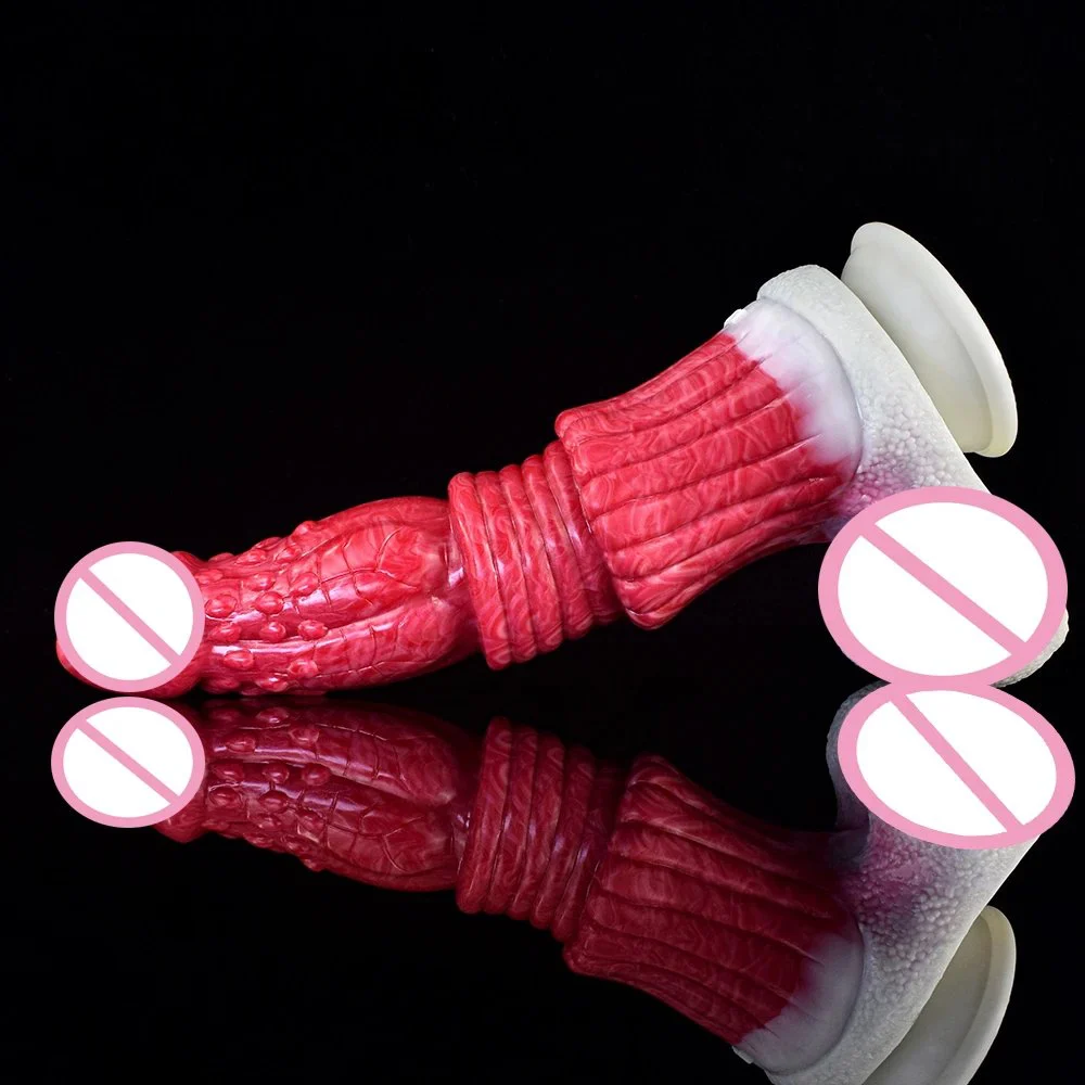 Big Size Silicone Cock Penis Animal Horse Dildo Realistic Testicle Anal Plug Dildo with Strong Sucker