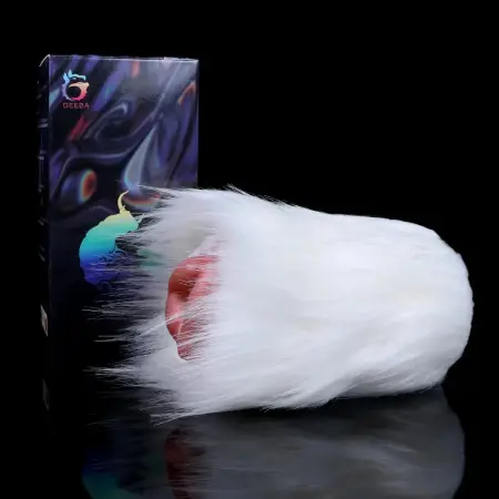 Fantasy Military Horse White Plush Monster Pussy Soft Tight Liquid Silicone Male Masturbation Cup Adult Sex Toys