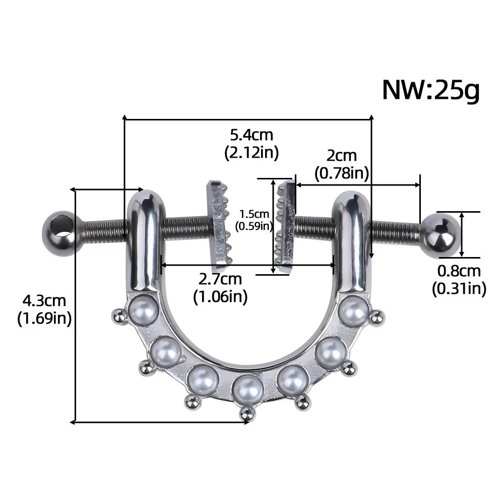 Nipple Clamps with Alligator Clip Adjustable Link Chain Nipple Clamps Breast Clamps Sex Metal Chain Clip Women