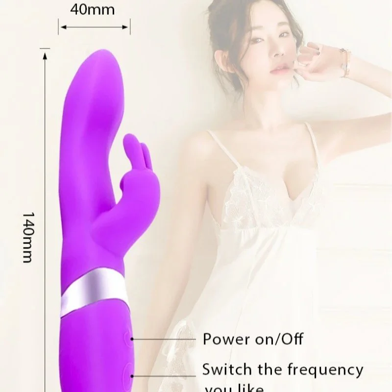 Vibrator G Spot Dildo Dual Vibration Female Vagina Clitoris Silicone Rabbit Vibrators 7 Speed Sex Toys for Woman