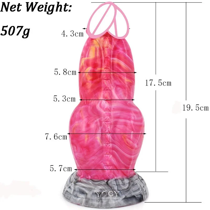 Big Huge Knot Dragon Dildo Anal Toy Male Fantasy Silicone Butt Plug Sex Toys