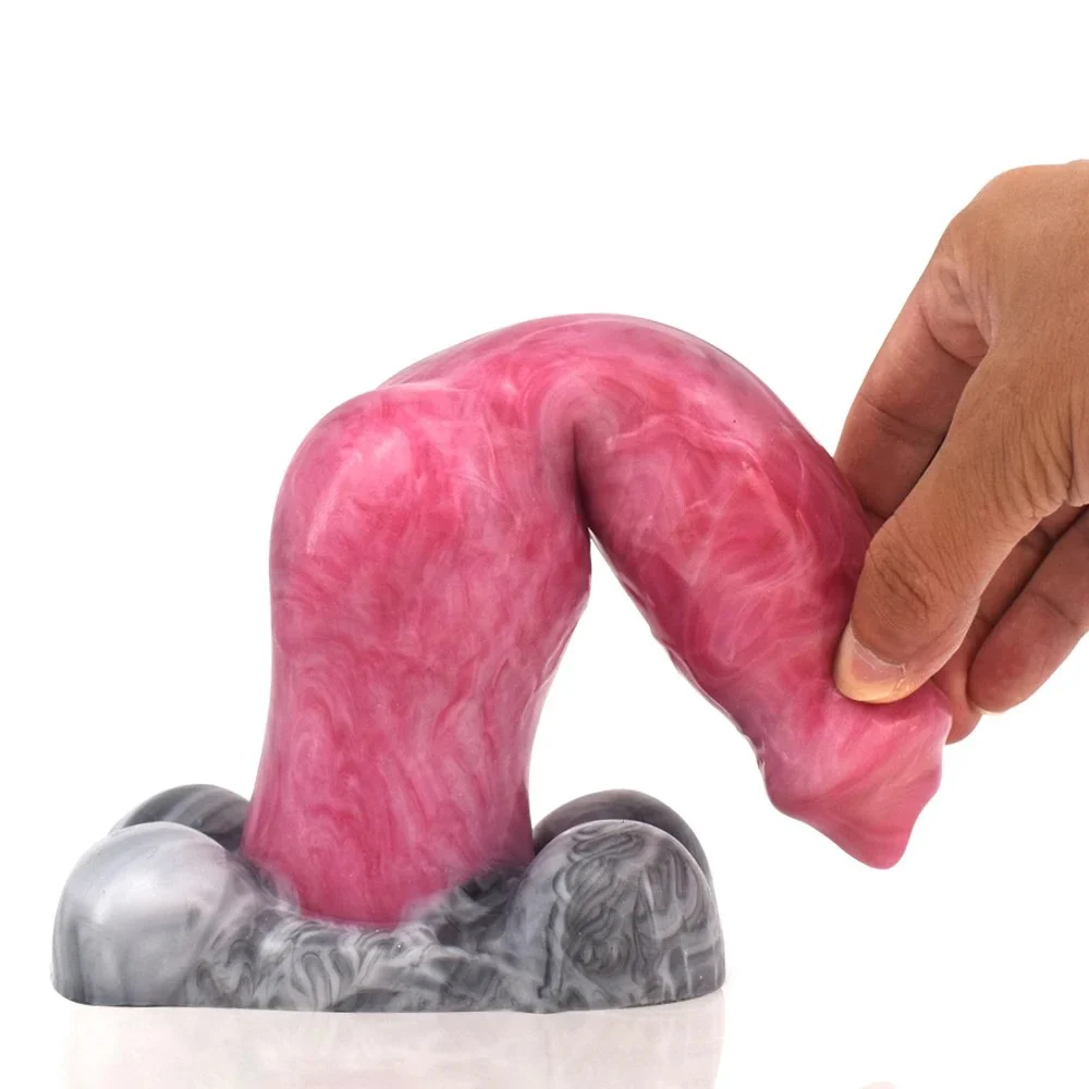 Fantasy Liquid Silicone Flexible Sex Toys Dildos Animal Dog Wolf Penis with Suction Cup Dildos Sex Toys for Women
