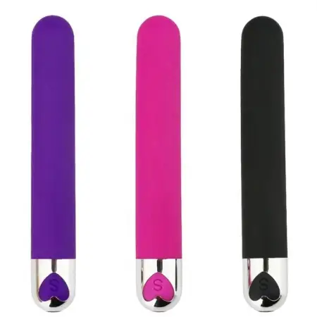 USB Rechargeable Waterproof Mini Adult Women's Long Bullet Vibrator with 10-Speed Clitoral G-Spot Vaginal Stimulation Non-Latex