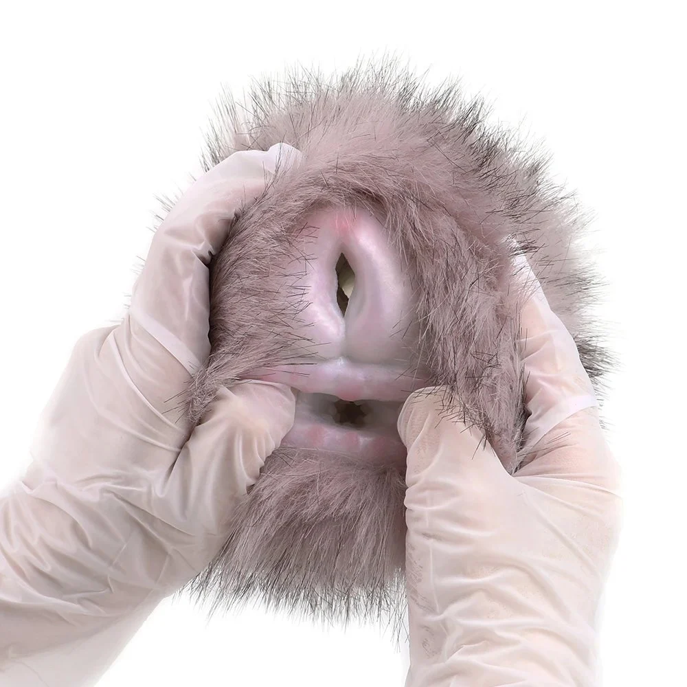 Fantasy Little Dark Rabbit Masturbation Cup Double Hole Soft Silicone Male Adult Sex Toys Plush Monster Pussy Pocket