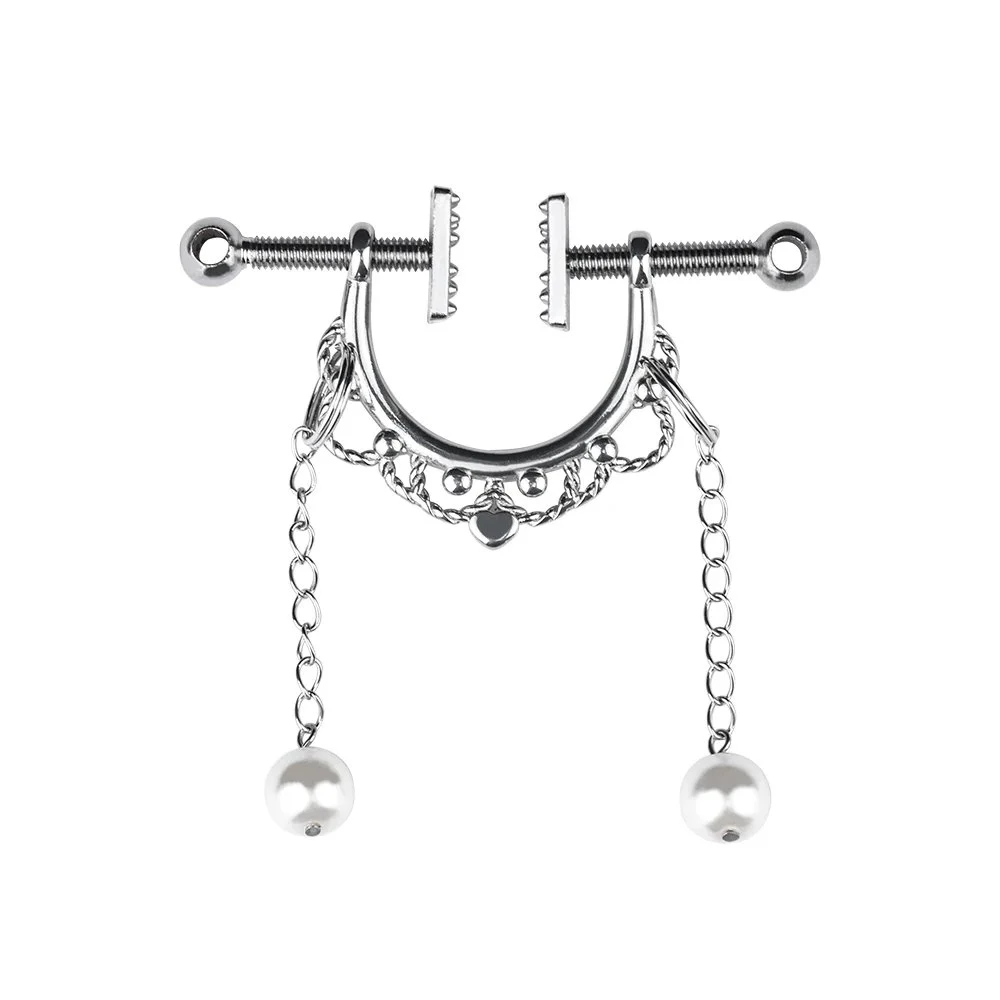 Metal Silver Breast Chain for Women Lesbian Couple Game