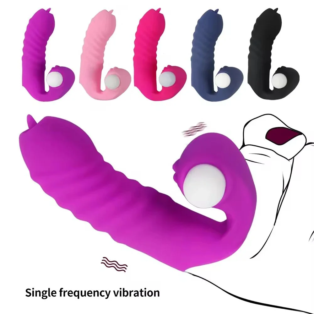 Tongue Licking Vibrating Finger Sleeve for Women Couples Wearable G Spot Massager Clitoral Stimulator