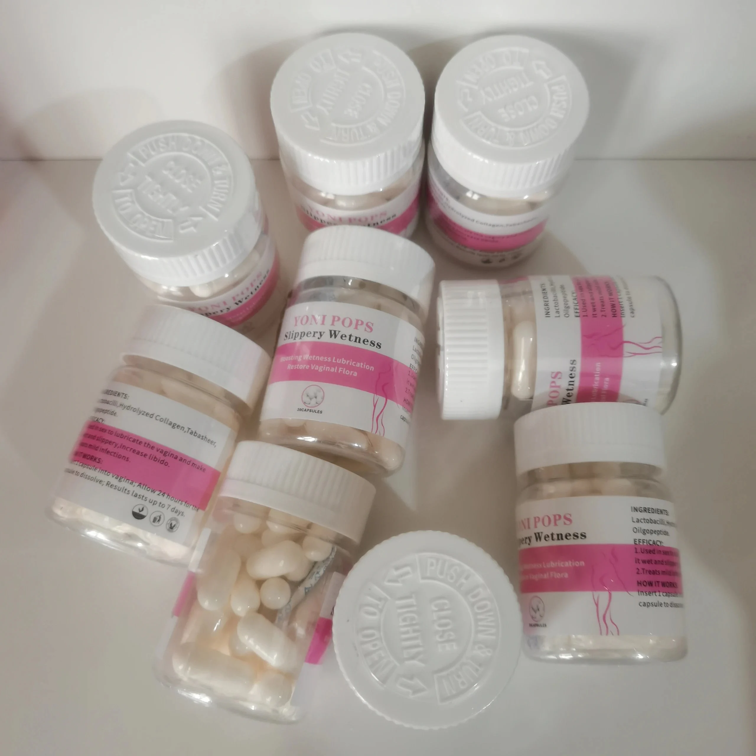 Female Private Care 30PCS Bottle Yoni Pops Personal Sex Lubricant Capsule Slippery Wetness Capsules