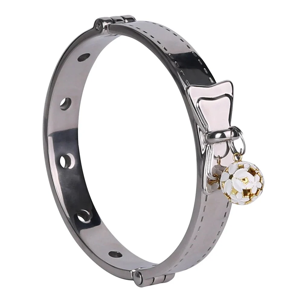 Master and Submissive Game Collar Genuine Leather Game Prop Suitable for Male and Female Sex Toys