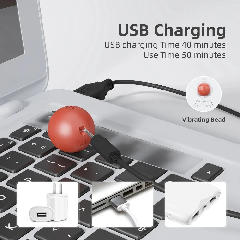USB-Powered Mini 10-Mode Lipstick Vibrator Strong Stimulus BDSM Adult G-Spot Sex Toys with Nipple Clamps and Sucker Clips