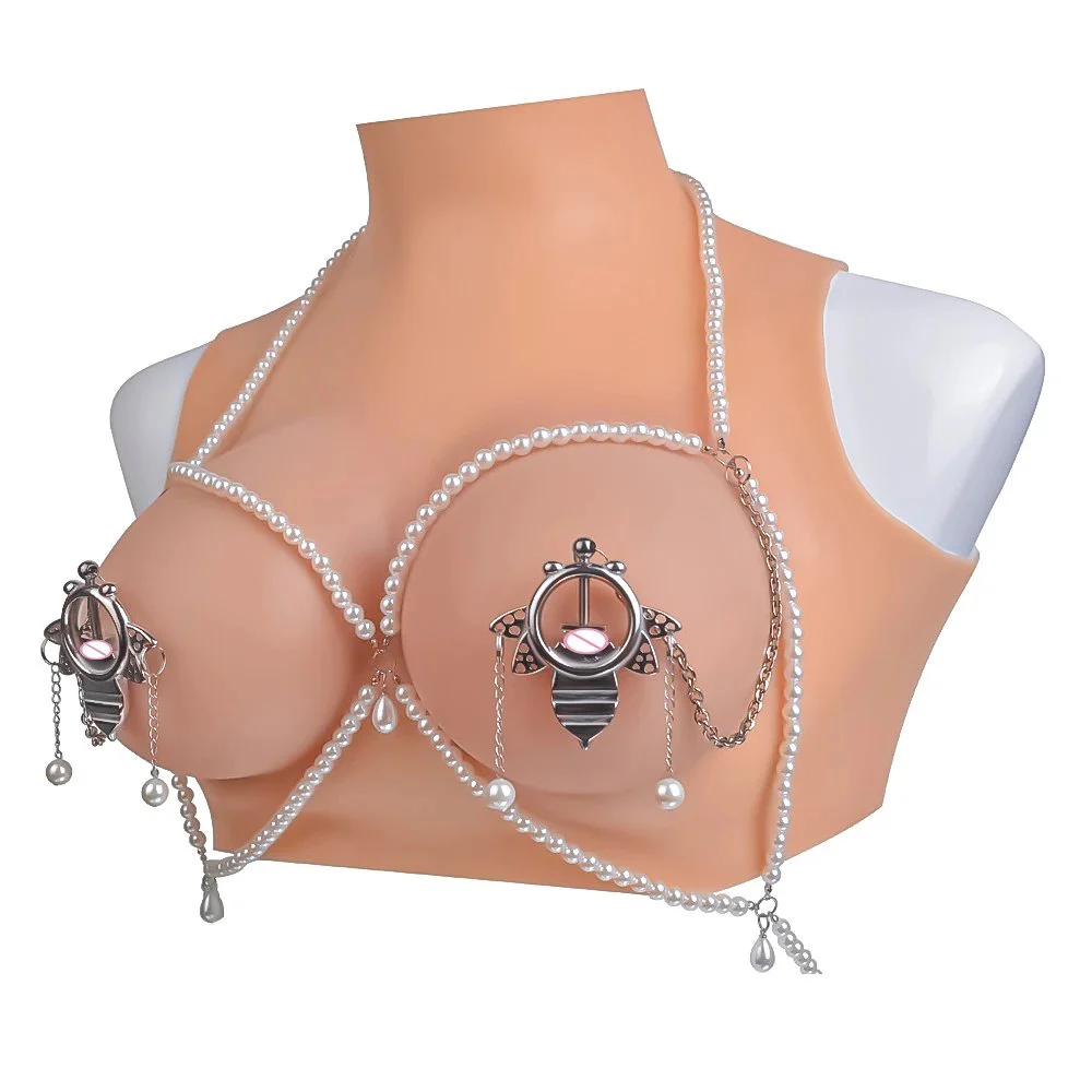 Metal Nipple Clamp Wearable Chain Leather Nipple Clamp Bondage Sexy Underwear Painful Game Adult Flirting Sex Toy