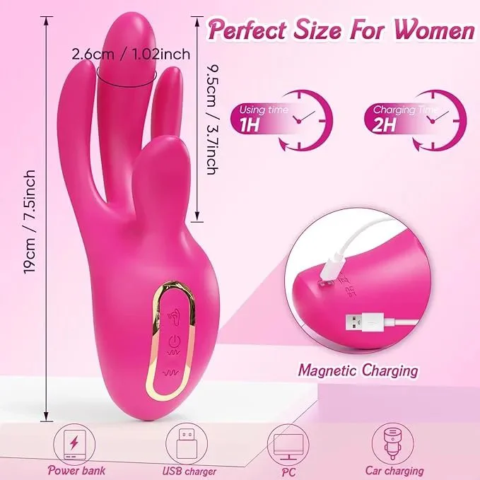 Vibrators Adult Sex Toys for Women - Finger Vibrator with 10 Flapping Patterns & 10 Vibration Modes