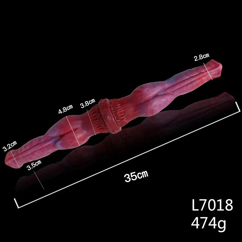 Color Magic Dragon Double Headed Penis Dog Knot Long Dildo for Lesbian Couples Adult Women Dildo Sex Toys