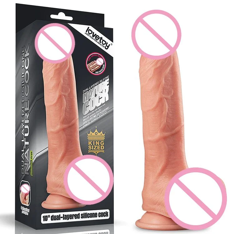 High Quality Waterproof Manual Huge Realistic Penis Female Double Dildo De Silicon