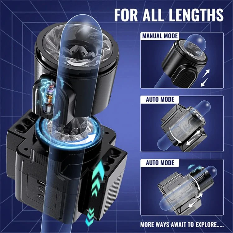 Full Automatic Telescopic Rotating Masturbation Cup With Heating Penis Trainer for Male Masturbation
