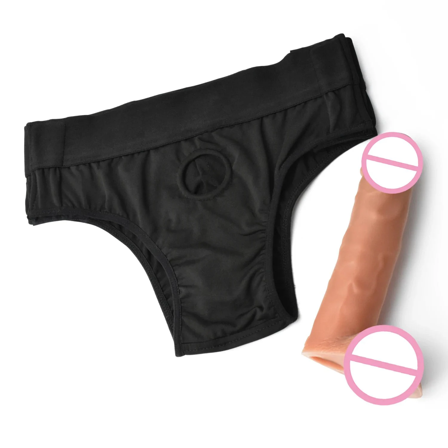 Lesbian Sex Toy Realistic Dildo Wearable Hollow Penis Sleeve Extender Strap on Dildo Pants Lesbian Dildo
