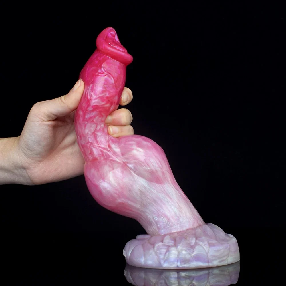 Color Rubber Large Size Dildo Top Customized Dog Knot Penis Dildo Soft Sex Toys Designed for Women Men