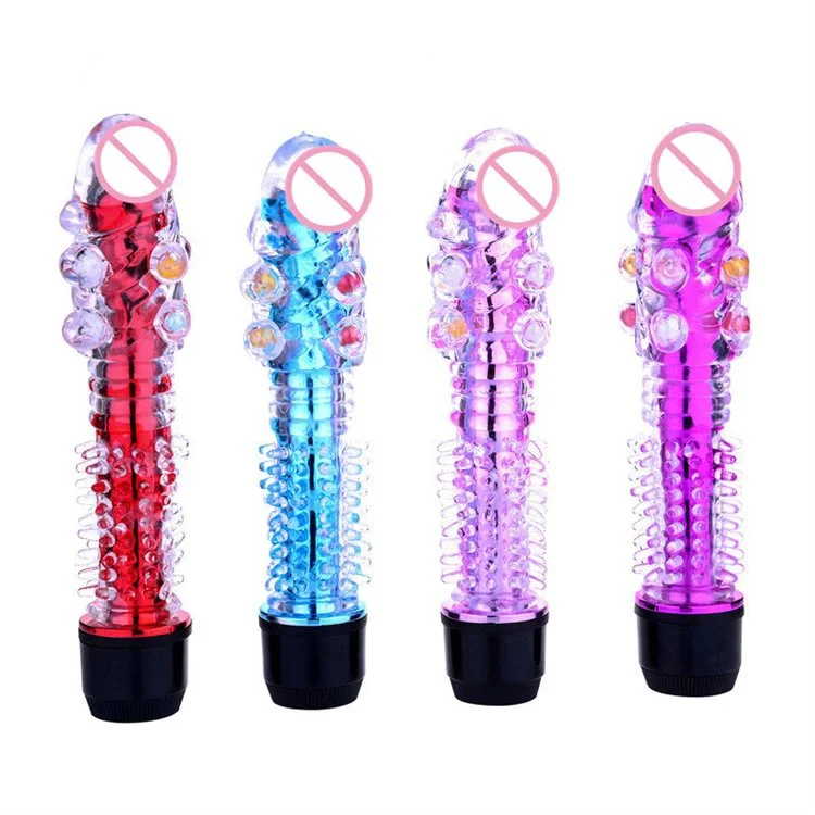 Sex Toys for Female Masturbation Realistic TPR Transparent Dildo Vibrator With Balls