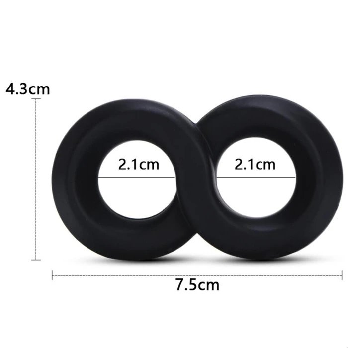 Men's Silicone Cock Ring Stretchable Sex Toy for Delay Ejaculation